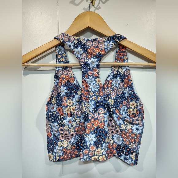 OFFLINE by Aerie Recharge Floral Longline Sports Bra Tank L Low Support Built In - Picture 5 of 6
